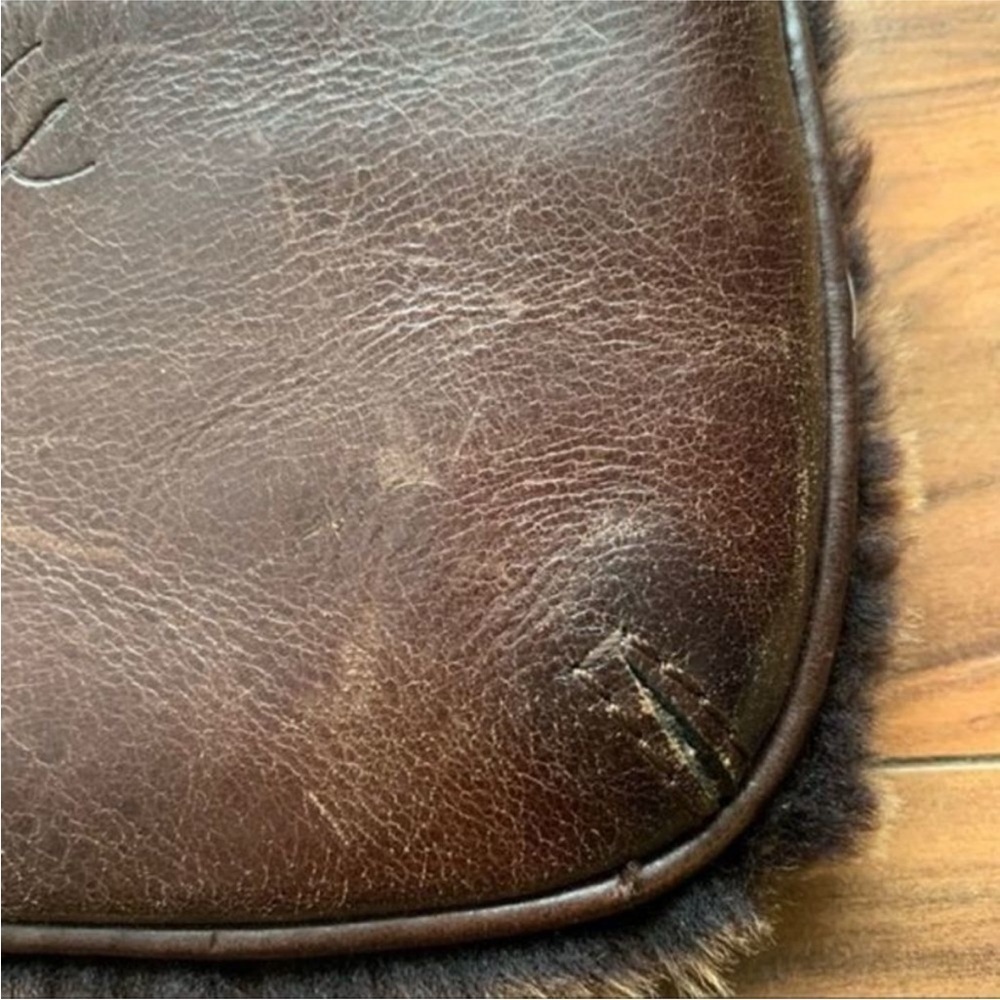 Patricia Nash sheepskin fur leather wristlet - Picture 7 of 10